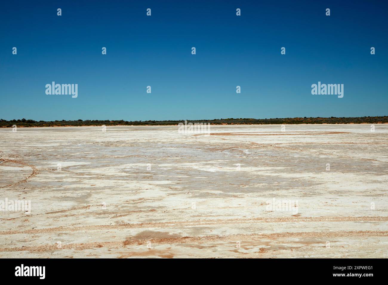 Lac Tamblyn Salt Lake, French Line, parc national du désert de Munga-Thirri–Simpson, désert de Simpson, outback Australie méridionale, Australie Banque D'Images