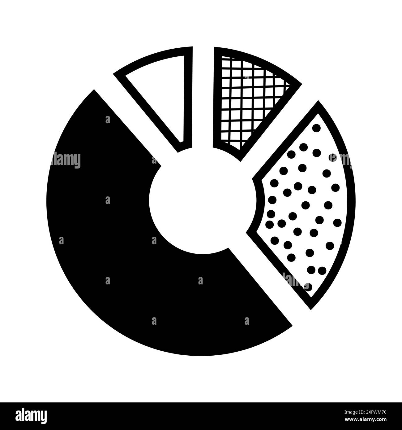 Jeu de diagrammes circulaires. Forme graphique de fraction dessinée à la main. Illustration de Vecteur