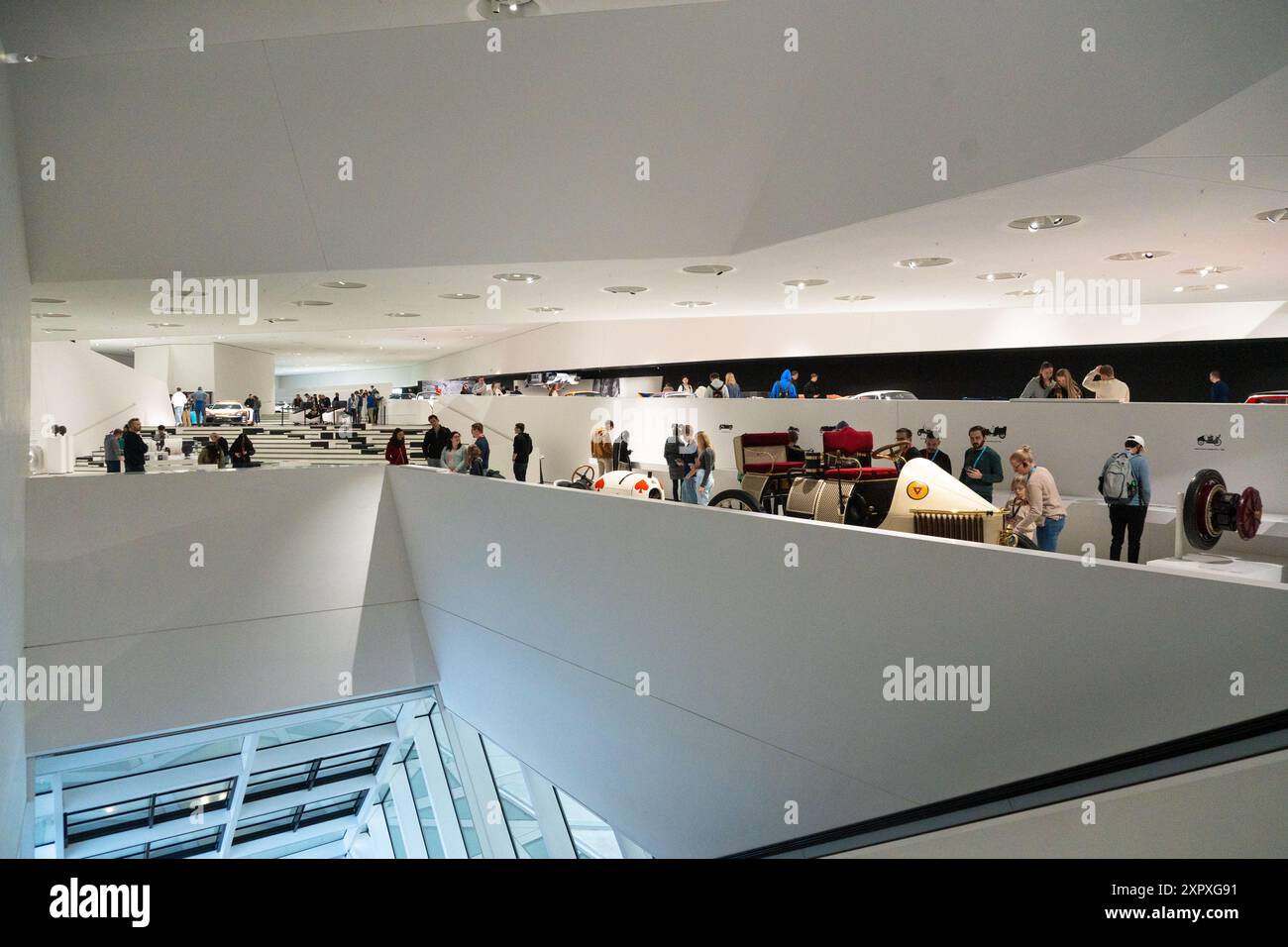 Musée Porsche, Musée de l'automobile à Stuttgart, Bade-Württemberg, Allemagne Banque D'Images