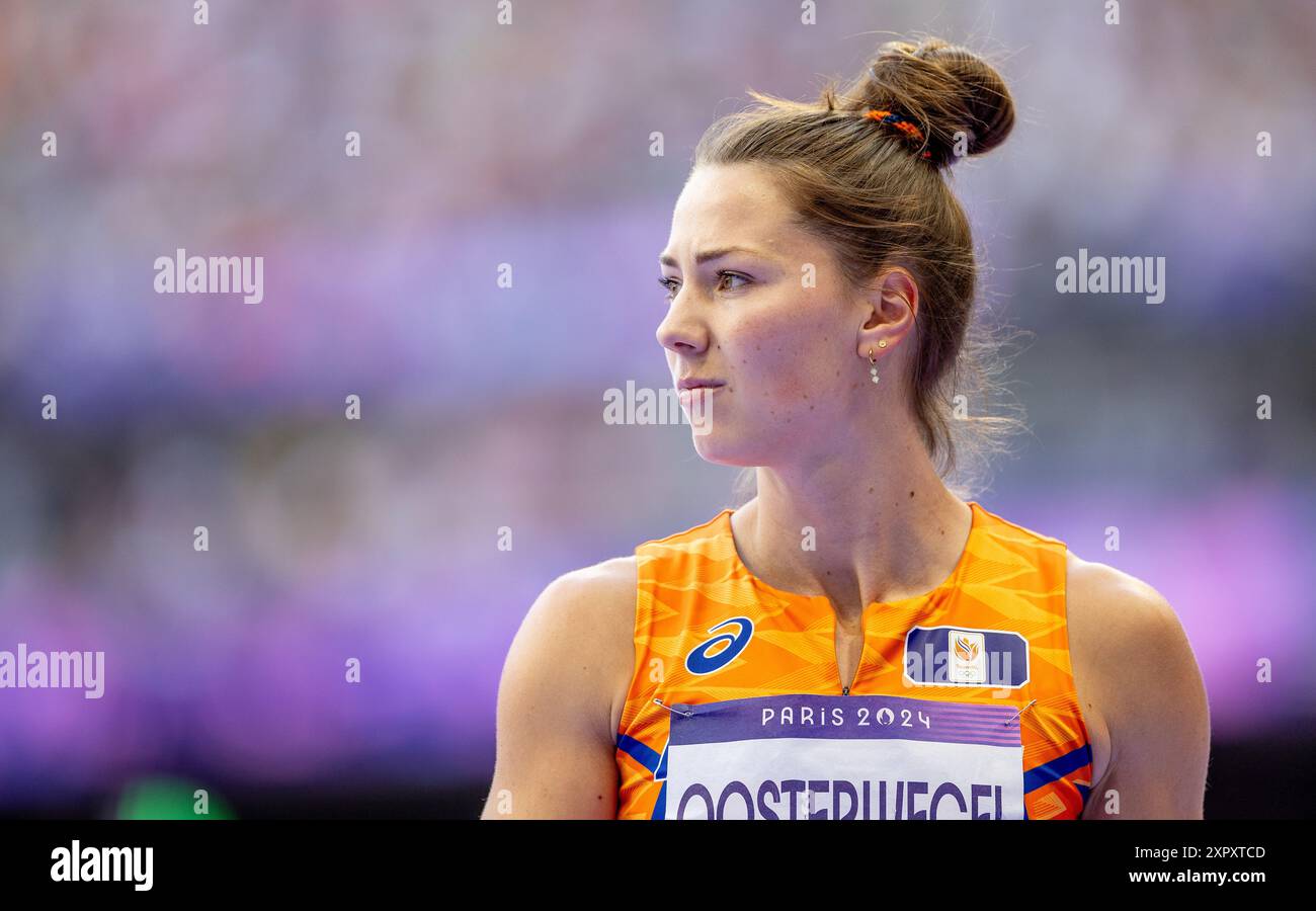 PARIS - Emma Oosterwegel pendant le tour des compétitions olympiques d'athlétisme. ANP IRIS VAN DEN BROEK Banque D'Images