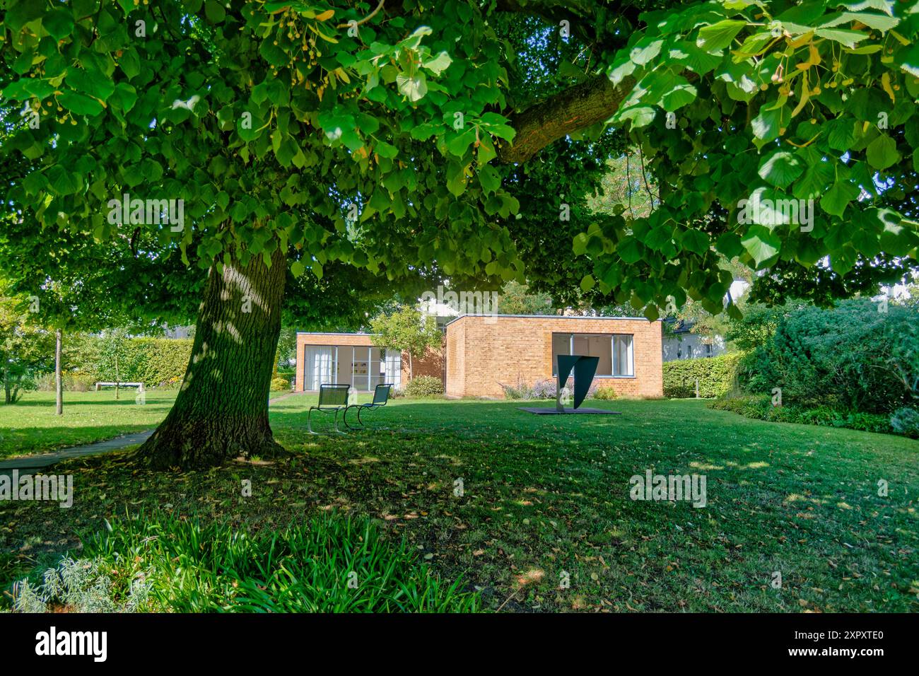 Haus Lemke, das letzte von Ludwig Mies van de Rohe in Deutschland entworfene Wohnhaus vor seiner Emigration 1938. Hohenschönhausen, Oberseestraße, Ber Banque D'Images