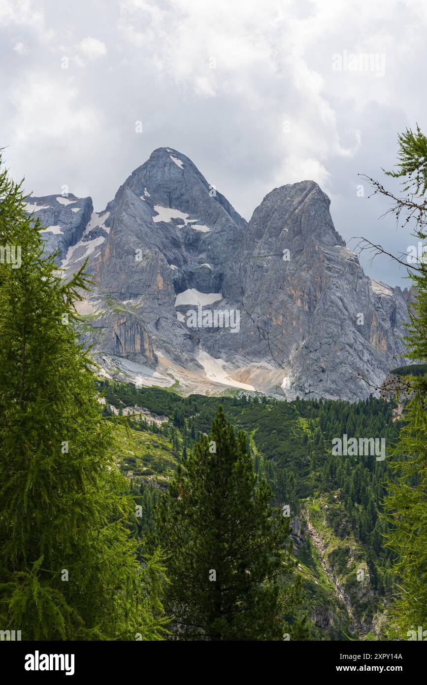 Montagne Marmolada - vue du lac Fedaia - Dolomites - Val di Fassa - Italie Banque D'Images
