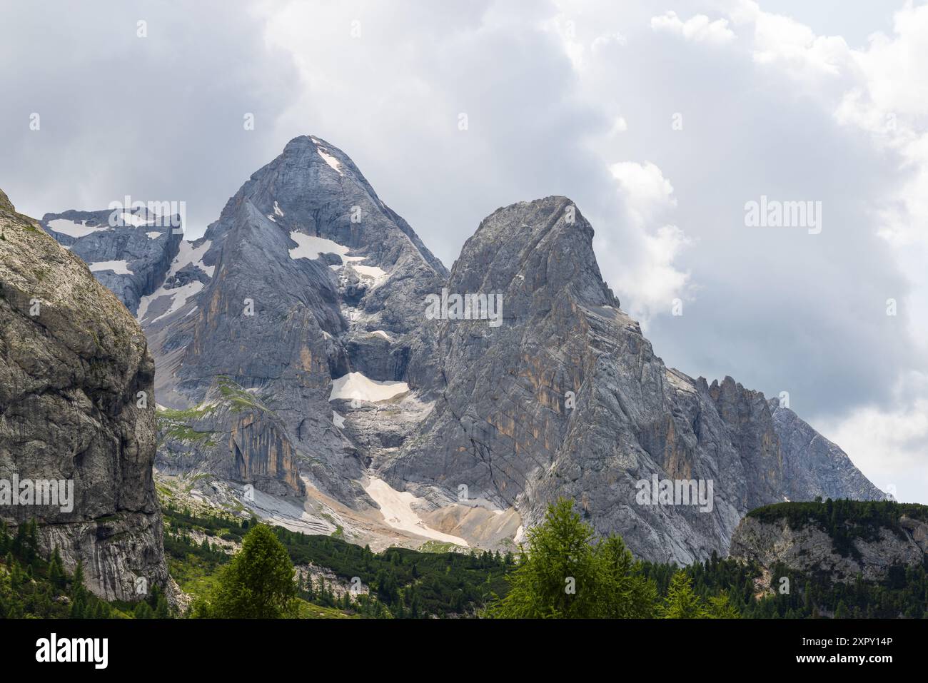 Montagne Marmolada - vue du lac Fedaia - Dolomites - Val di Fassa - Italie Banque D'Images