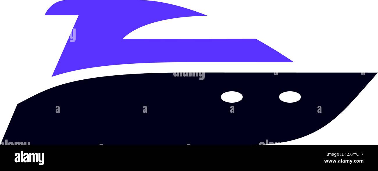 Icône plate de transport de yacht de luxe, vue latérale Illustration de Vecteur