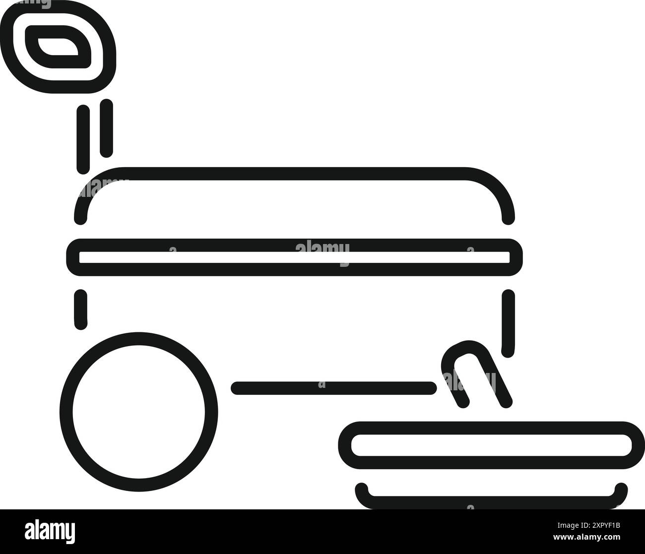 Robot médical effectuant la chirurgie avec l'icône des instruments chirurgicaux Illustration de Vecteur