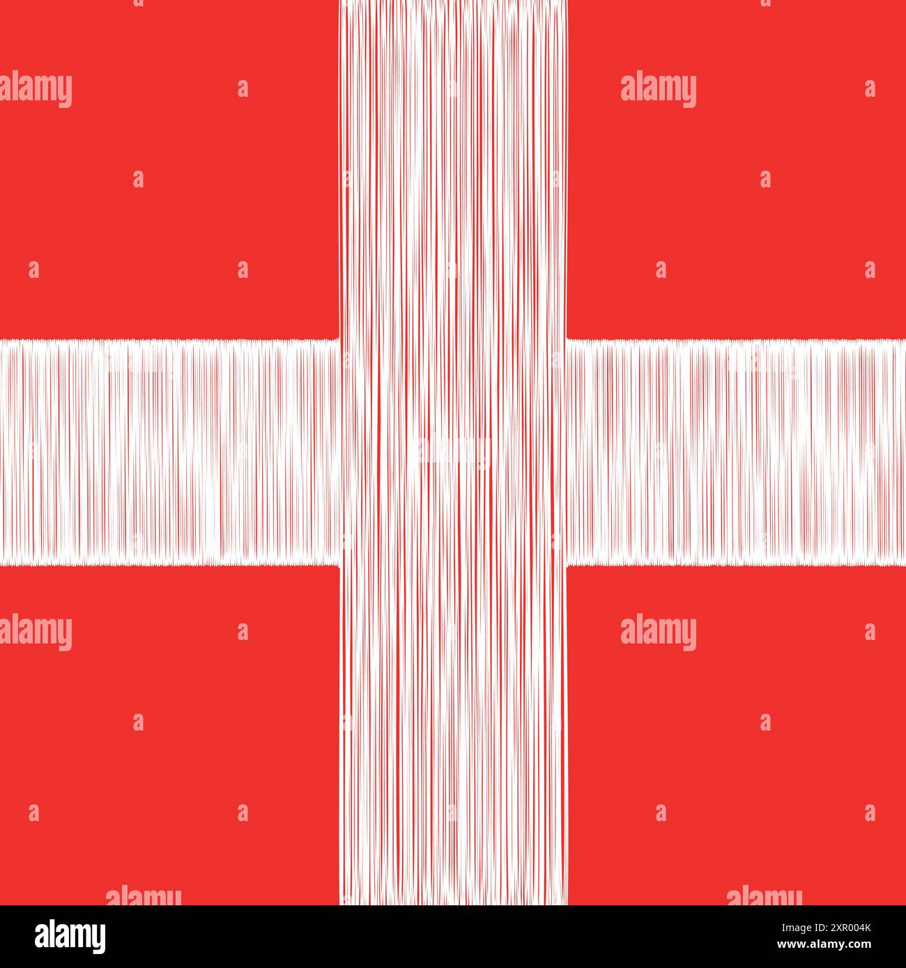 Doodle du drapeau de la Suisse. Bonne fête de l'indépendance, bonne fête nationale. Fond vectoriel suisse de style Scribble. Copier l'espace. Illustration de Vecteur
