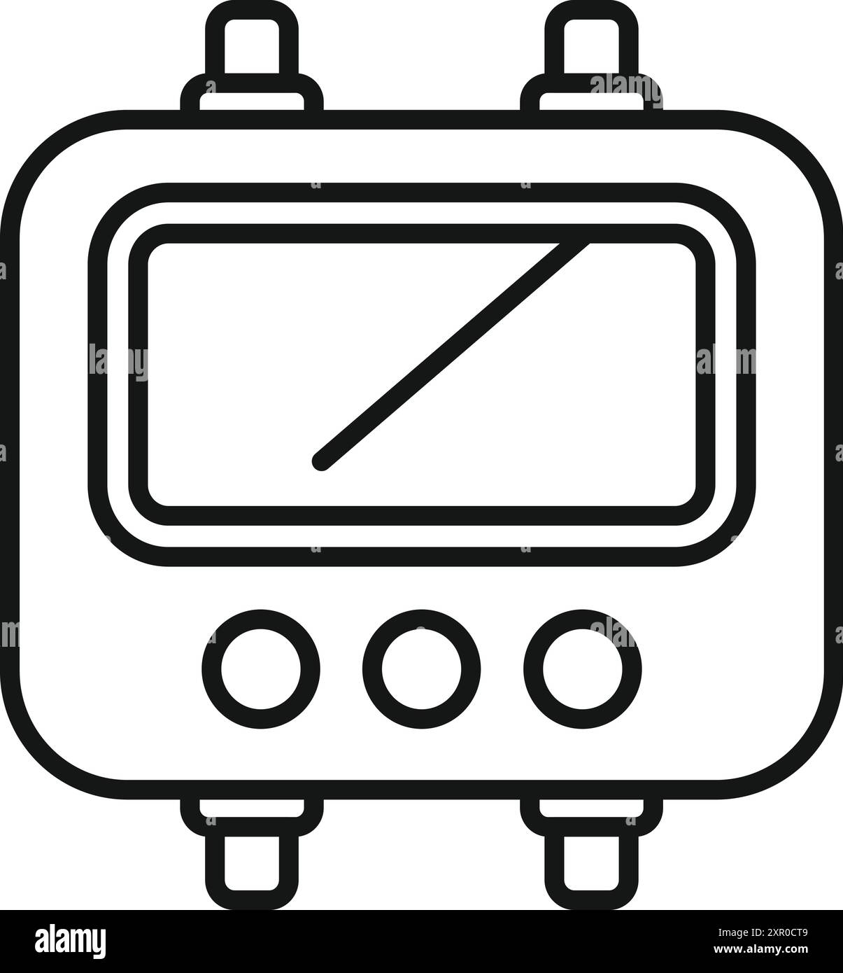 Compteur électrique affichant les données de consommation d'énergie sur son écran Illustration de Vecteur