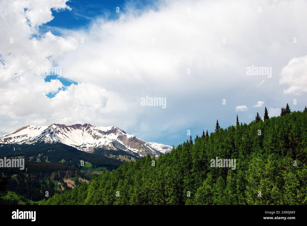 Vues le long de l'autoroute d'un million de dollars entre Silverton et Durango, Colorado Banque D'Images
