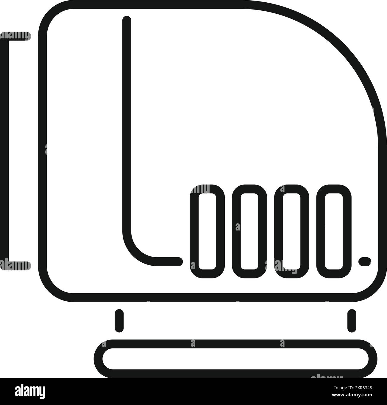 Icône simple d'un train monorail moderne arrivant à la gare Illustration de Vecteur