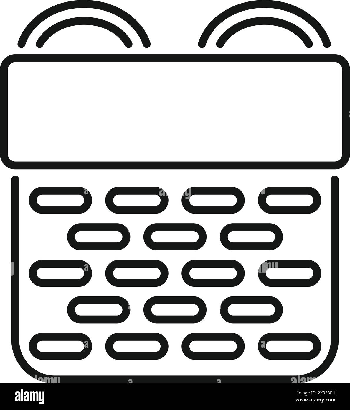 Affichage électronique en braille avec points rafraîchissants permettant aux malvoyants de lire un contenu numérique Illustration de Vecteur