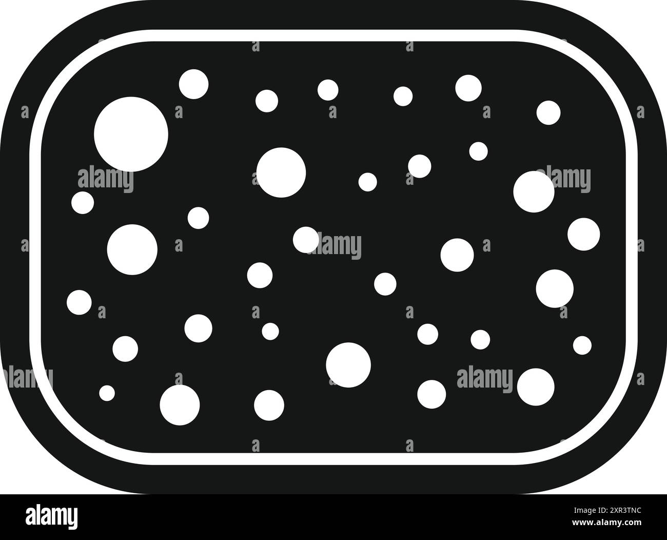 Icône de glyphe noir, illustration d'une miche de pain avec des trous, isolé sur un fond blanc Illustration de Vecteur