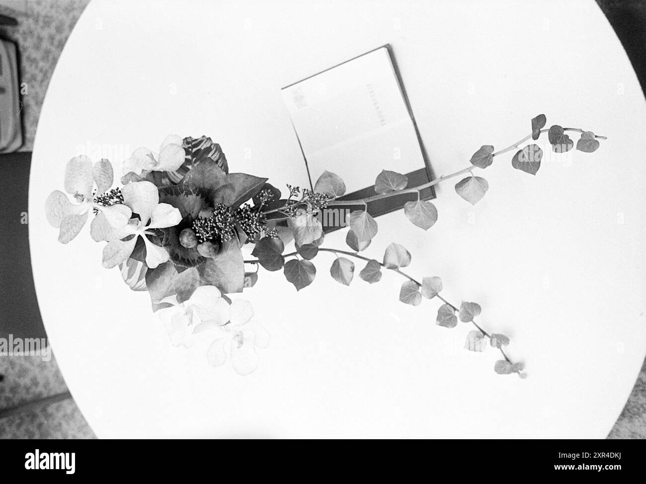 Nature morte de l'arrangement floral avec certificat de mariage, Whizgle Dutch News : images historiques adaptées pour l'avenir. Explorez le passé néerlandais avec des perspectives modernes grâce à des images d'agences néerlandaises. Concilier les événements d'hier avec les perspectives de demain. Embarquez pour un voyage intemporel avec des histoires qui façonnent notre avenir. Banque D'Images