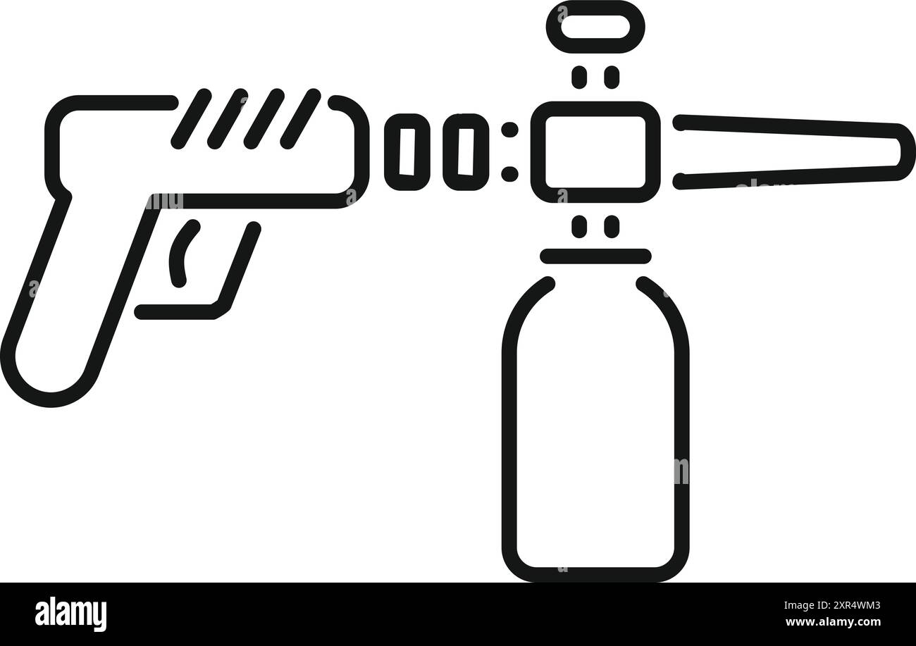 Pistolet à mousse pulvérisant un liquide chimique, un outil de nettoyage professionnel pour le lavage de voiture ou l'entretien de la maison Illustration de Vecteur Pistolet à mousse pulvérisant un liquide chimique, un outil de nettoyage professionnel pour le lavage de voiture ou l'entretien de la maison Illustration de Vecteur