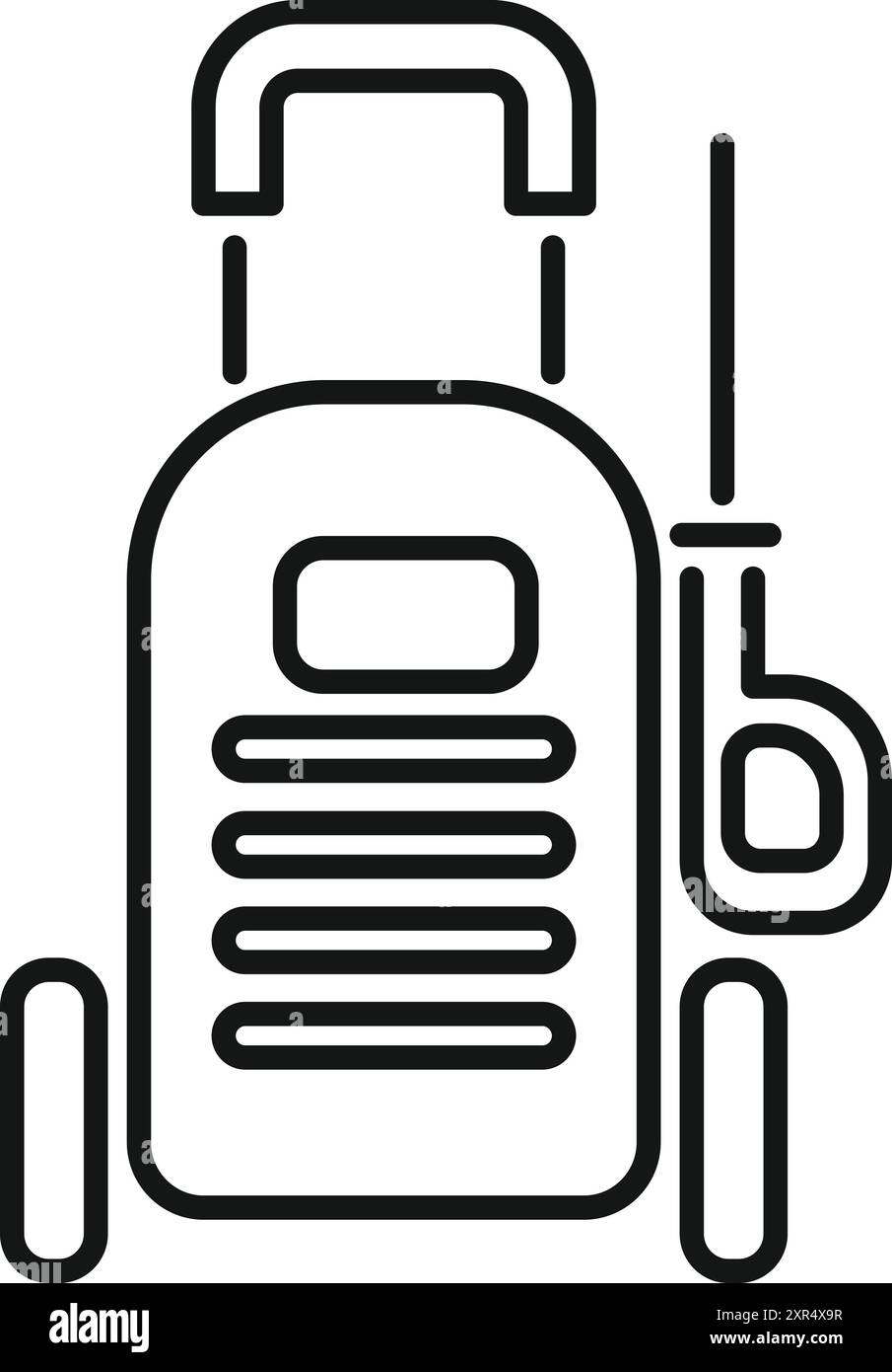 L'équipement de nettoyage professionnel avec jet d'eau est parfait pour laver les voitures et les maisons Illustration de Vecteur