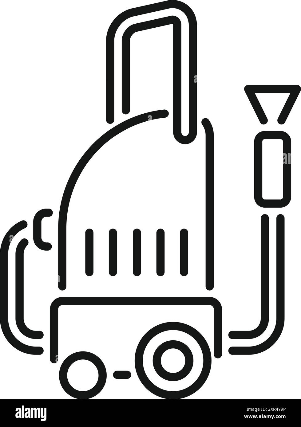 Dessin simple en noir et blanc d'une machine de nettoyage de nettoyeur haute pression mobile Illustration de Vecteur Dessin simple en noir et blanc d'une machine de nettoyage de nettoyeur haute pression mobile Illustration de Vecteur