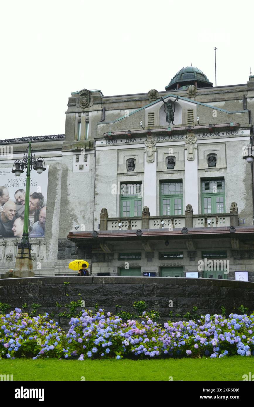 Den nationale Scene est le plus grand théâtre de Bergen, en Norvège. Banque D'Images