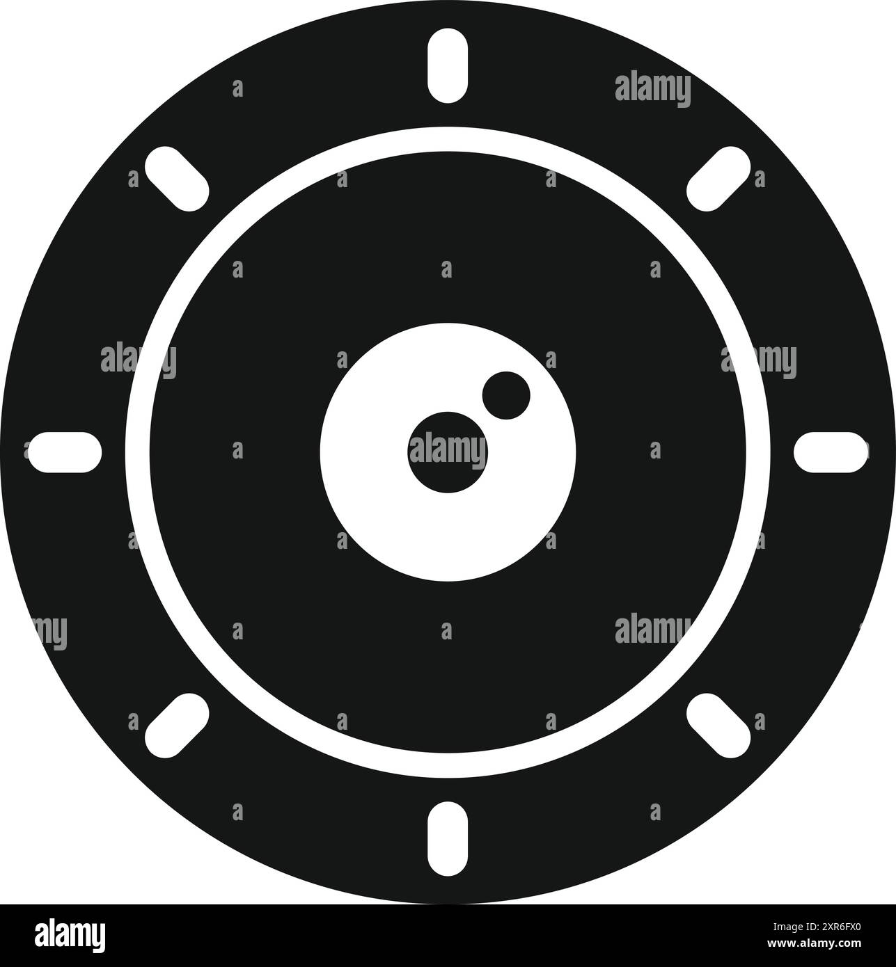 Icône simple d'un système de surveillance de sécurité, symbolisant la surveillance numérique Illustration de Vecteur