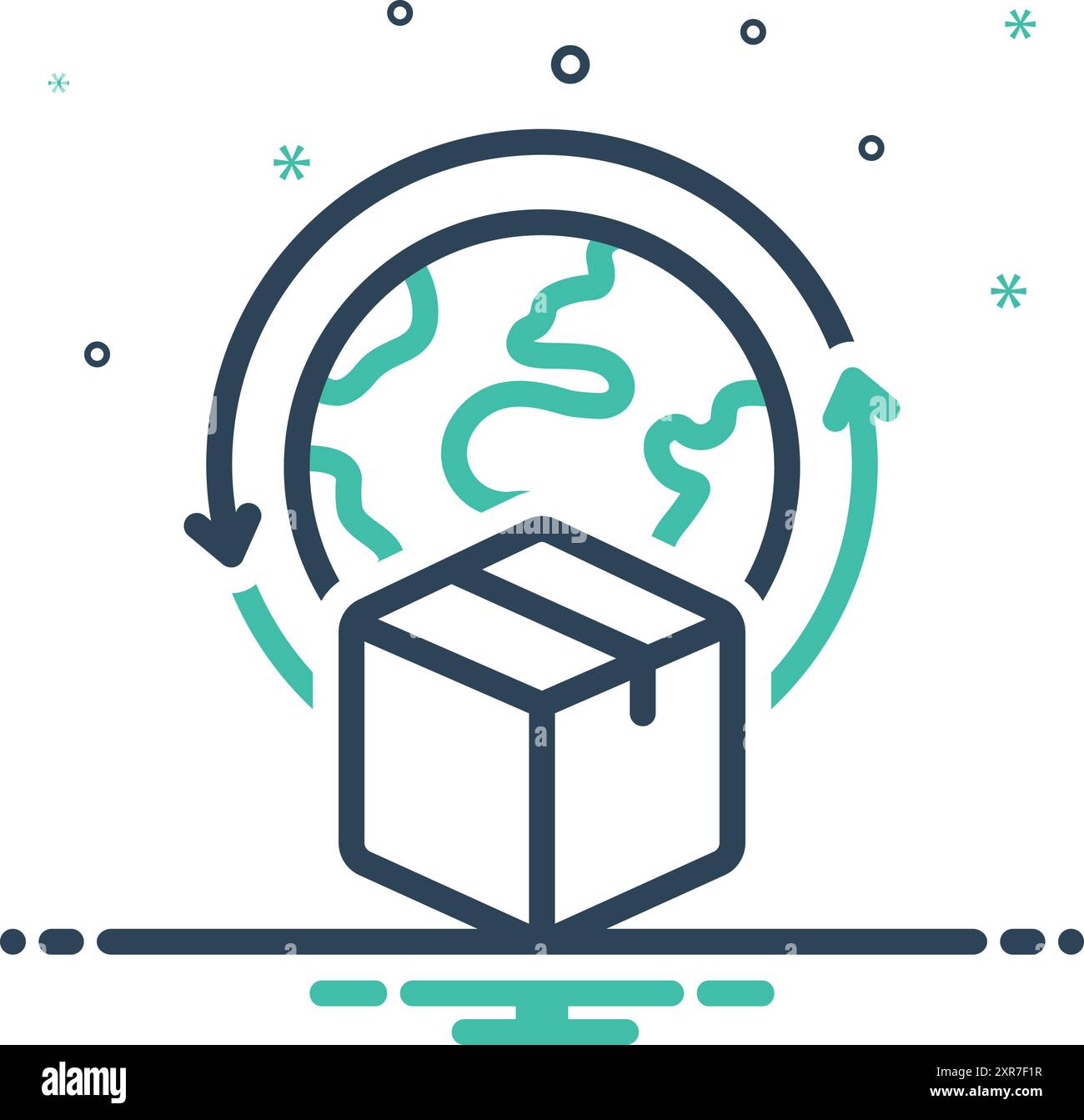 Icône pour la livraison dans le monde entier, dans le monde entier Illustration de Vecteur