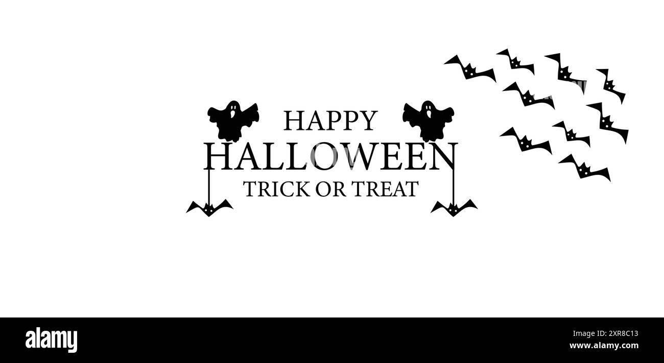 Joyeux Halloween texte Design pour des vacances amusantes Illustration de Vecteur