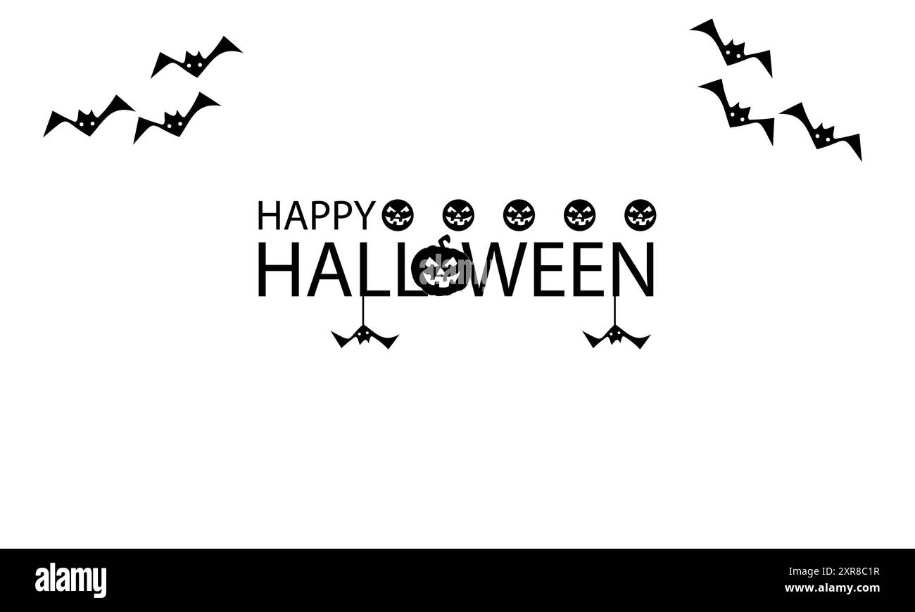 Joyeux Halloween texte Design pour des vacances amusantes Illustration de Vecteur