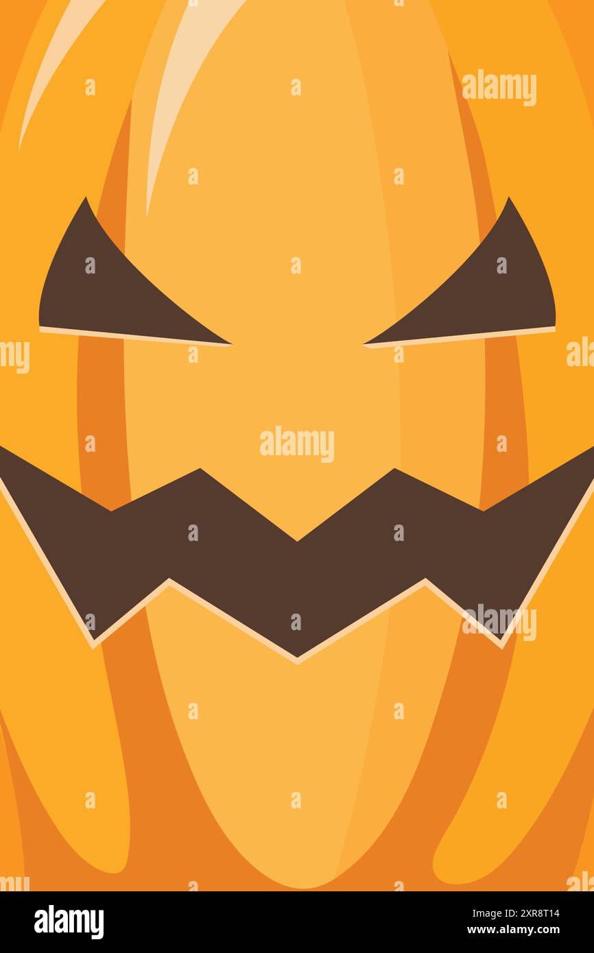 Visage de citrouille d'Halloween. Affiche de bonne fête d'Halloween. Illustration vectorielle Illustration de Vecteur