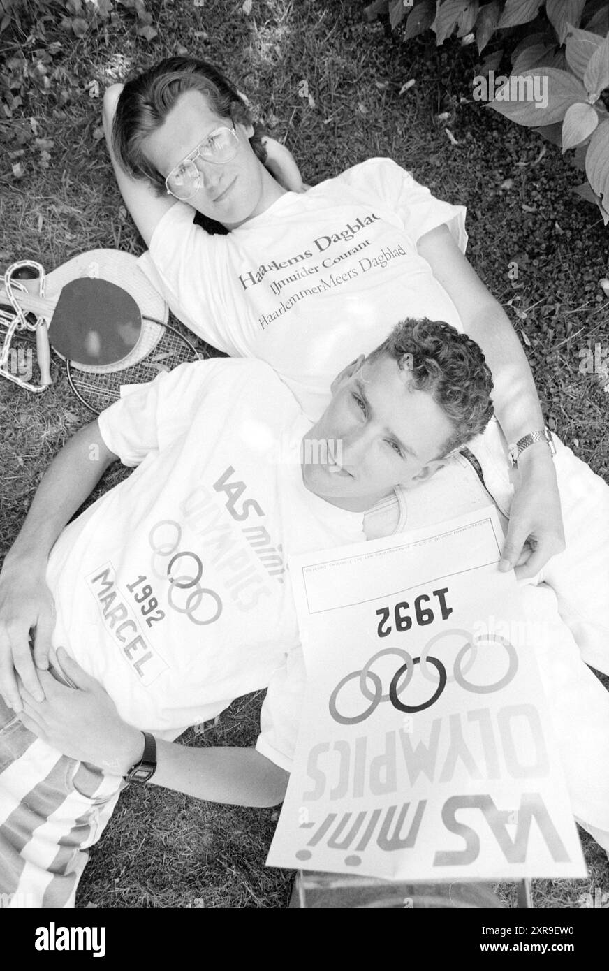 Organisation des Jeux Olympiques de rue, Haarlem, pays-Bas, 06-07-1992, Whizgle Dutch News : des images historiques sur mesure pour l'avenir. Explorez le passé néerlandais avec des perspectives modernes grâce à des images d'agences néerlandaises. Concilier les événements d'hier avec les perspectives de demain. Embarquez pour un voyage intemporel avec des histoires qui façonnent notre avenir. Banque D'Images