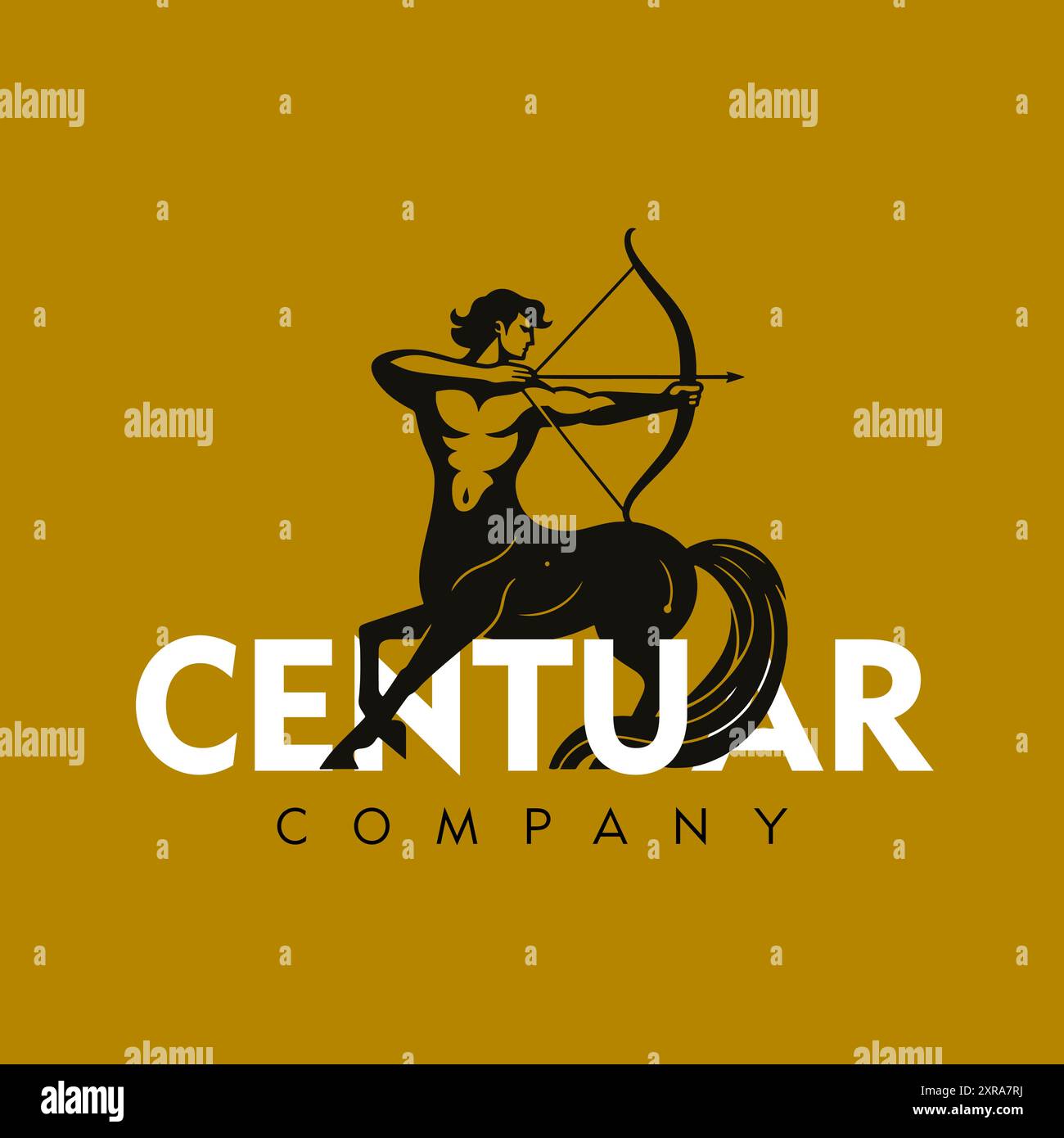 Centaur Company - illustration vectorielle de logo plat Illustration de Vecteur