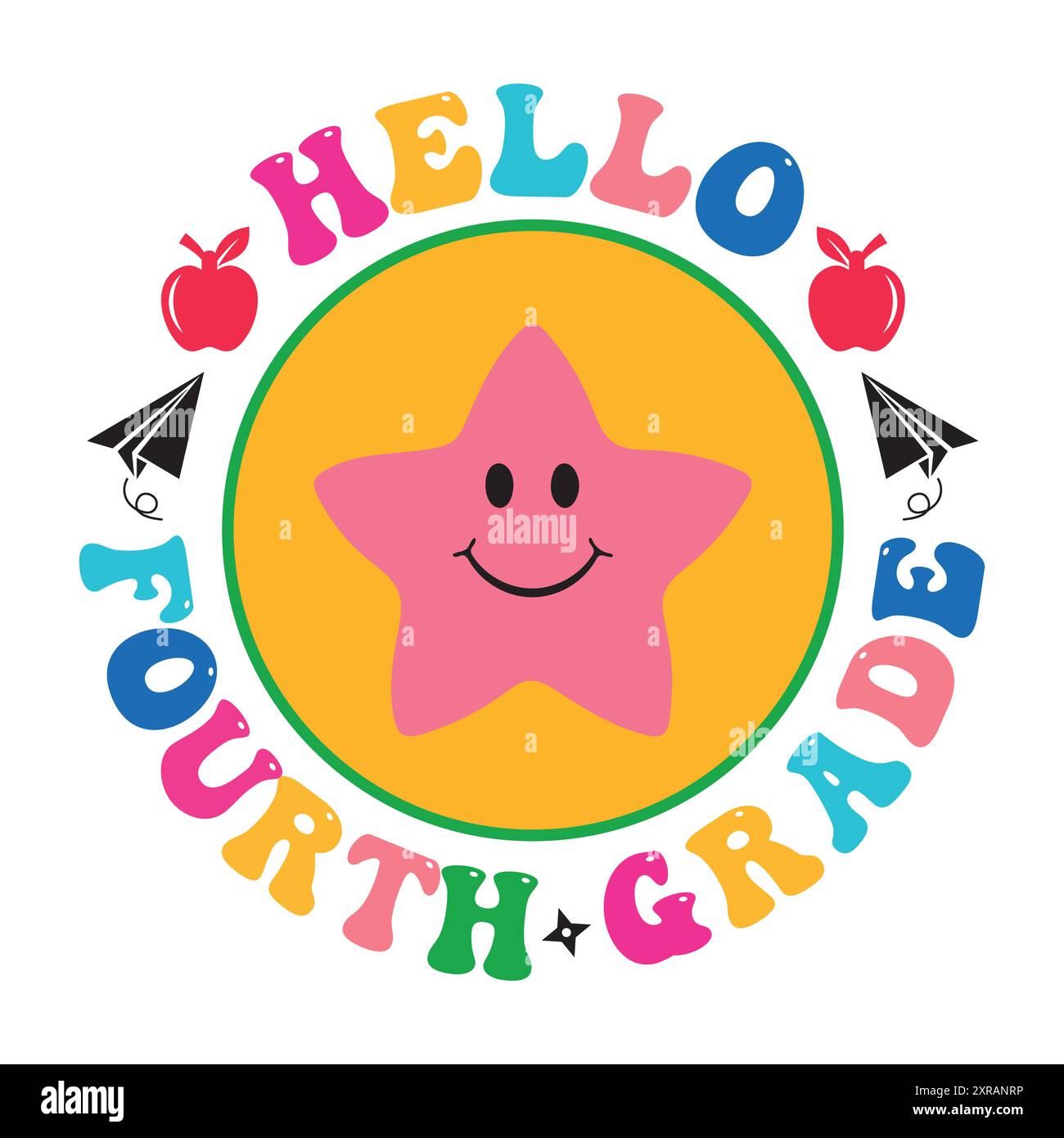 Retour à l'école SVG Design Lettering concept T-shirt Design Illustration de Vecteur