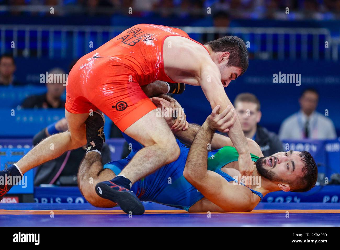 09 août 2024, Jeux Olympiques de Paris 2024, qualification de lutte crédit : Nderim Kaceli/Alamy Live News Banque D'Images