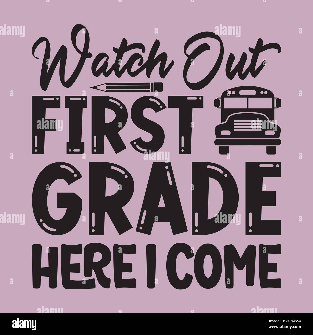 Retour à l'école SVG Design Lettering concept T-shirt Design Illustration de Vecteur