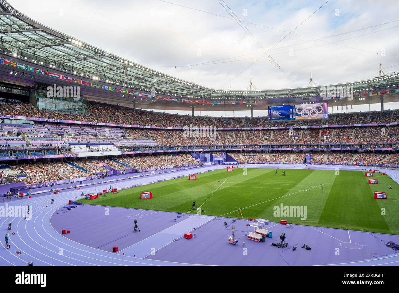 Saint Denis, France, 9 août 2024. Athlétisme - vue d'ensemble du stade de France - Jacques Julien / Alamy Live News Banque D'Images