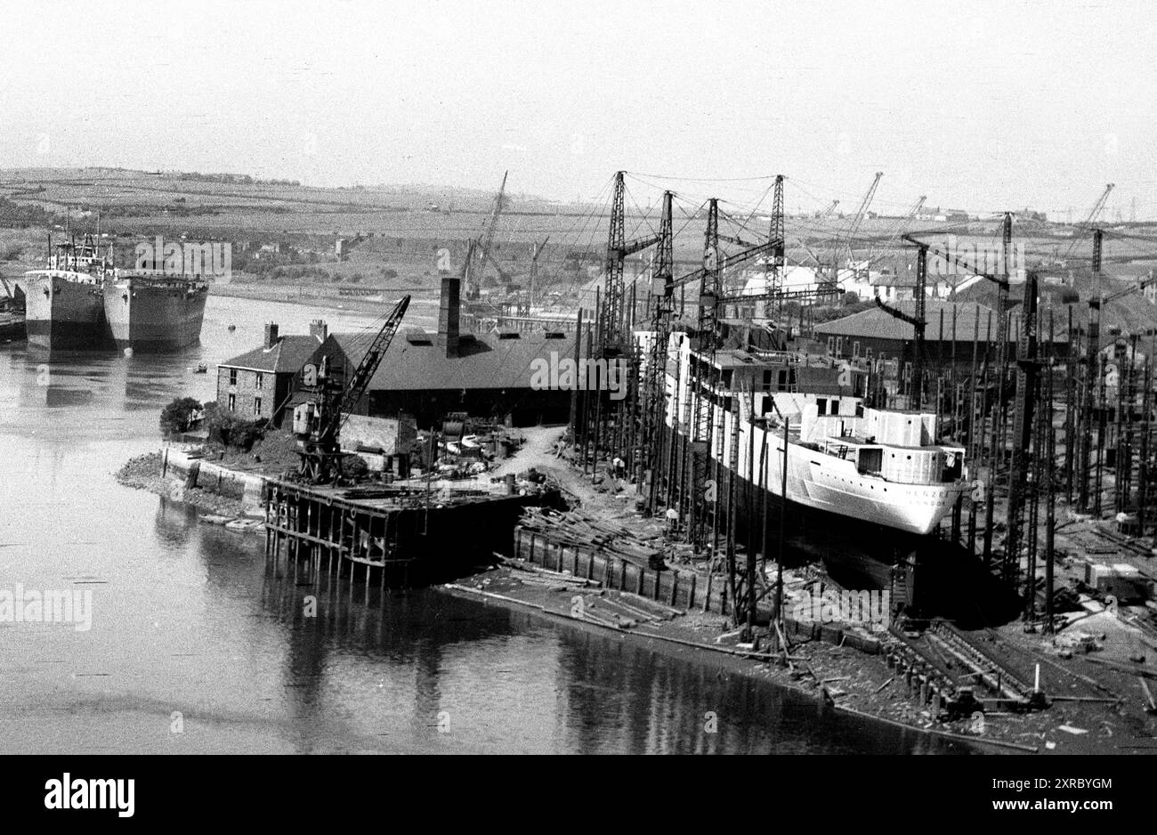 Chantier naval construction Bristol, Grande-Bretagne, Royaume-Uni 1957 Banque D'Images