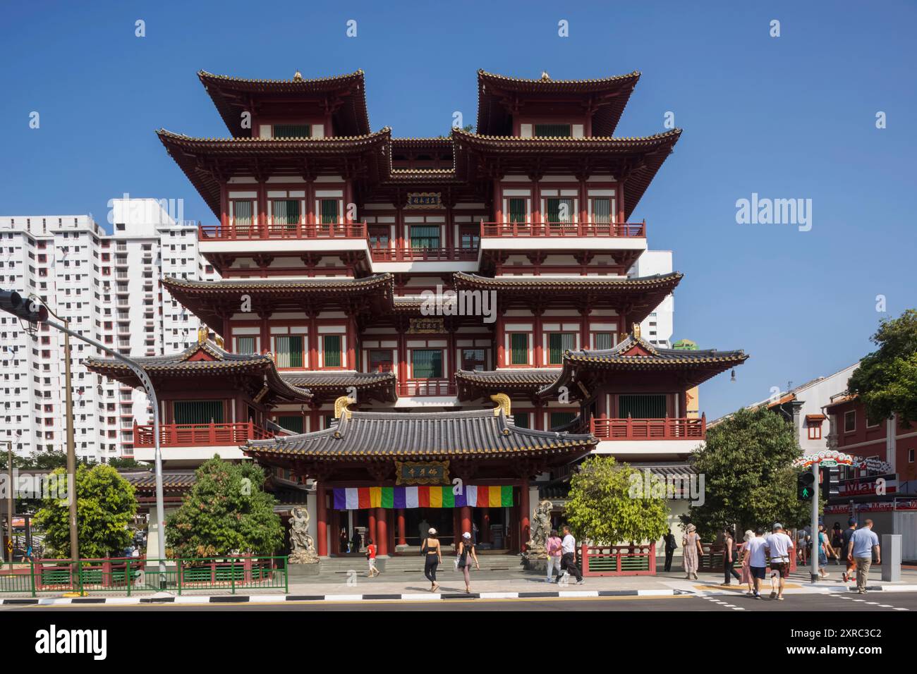 Asie, Singapour, Chinatown, Temple et Musée de la relique des dents de Bouddha Banque D'Images