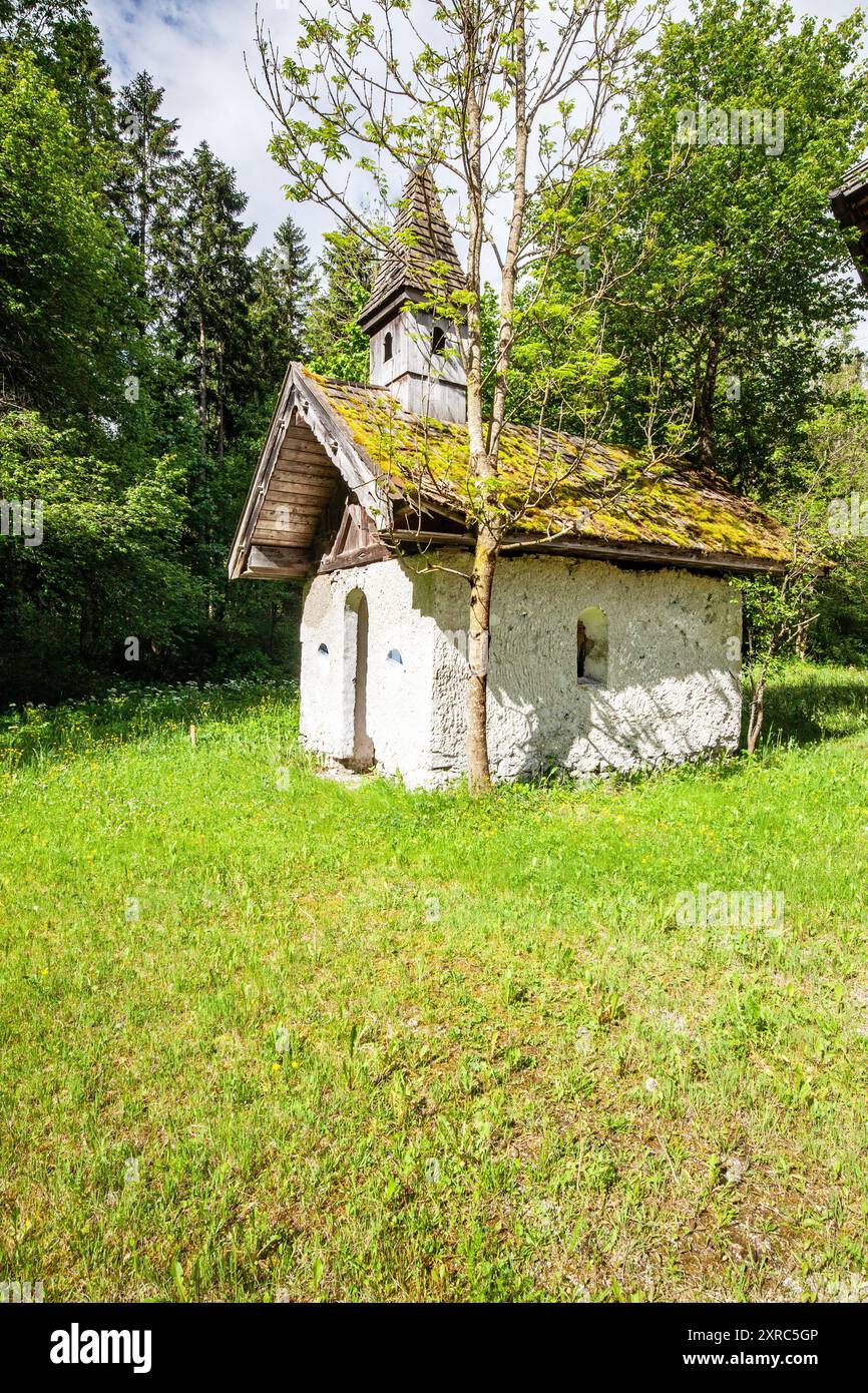 La chapelle Puitbach est dédiée au Sacré-cœur de Marie, Tyrol, vallée de Leutasch Banque D'Images