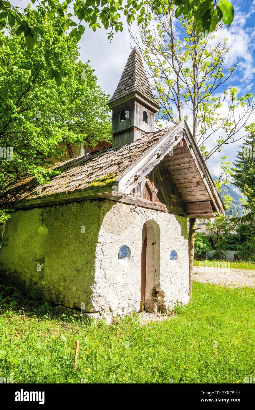 La chapelle Puitbach est dédiée au Sacré-cœur de Marie, Tyrol, vallée de Leutasch Banque D'Images