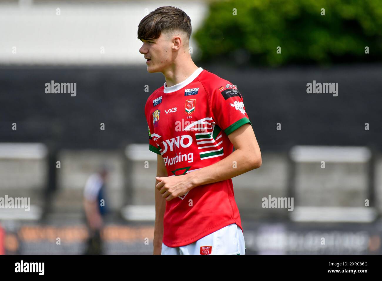 Neath, pays de Galles. 3 août 2024. Ralf Roberts du pays de Galles lors du match du championnat des moins de 16 ans de rugby à XV opposant le pays de Galles aux England Community Lions au Lextan Gnoll à Neath, au pays de Galles, au Royaume-Uni, le 3 août 2024. Crédit : Duncan Thomas/Majestic Media. Banque D'Images