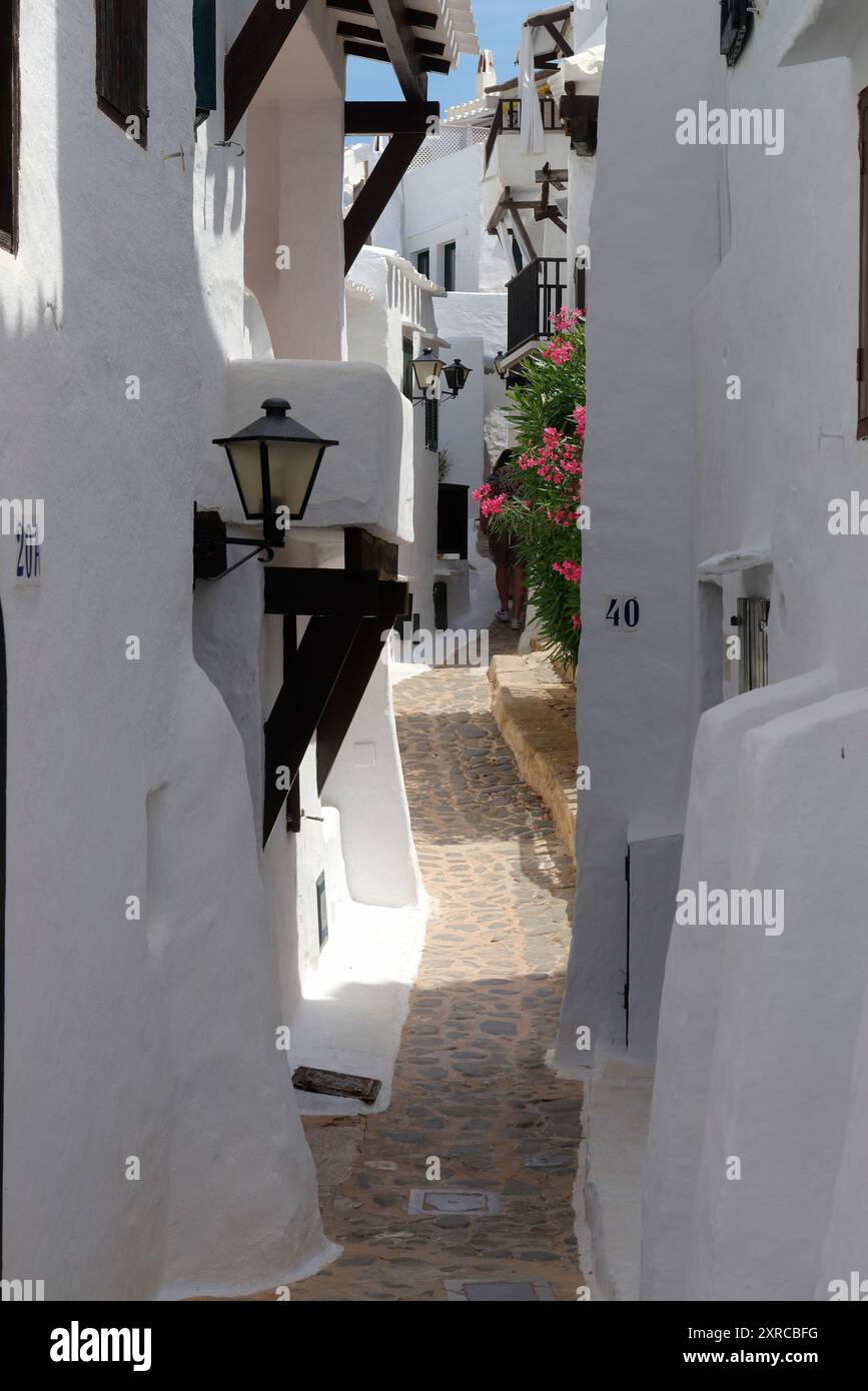 Développement de vacances Binibequer Vell, municipalité de Sant Lluis, Minorque, Méditerranée, Îles Baléares, Islas Baleares, Espagne Banque D'Images