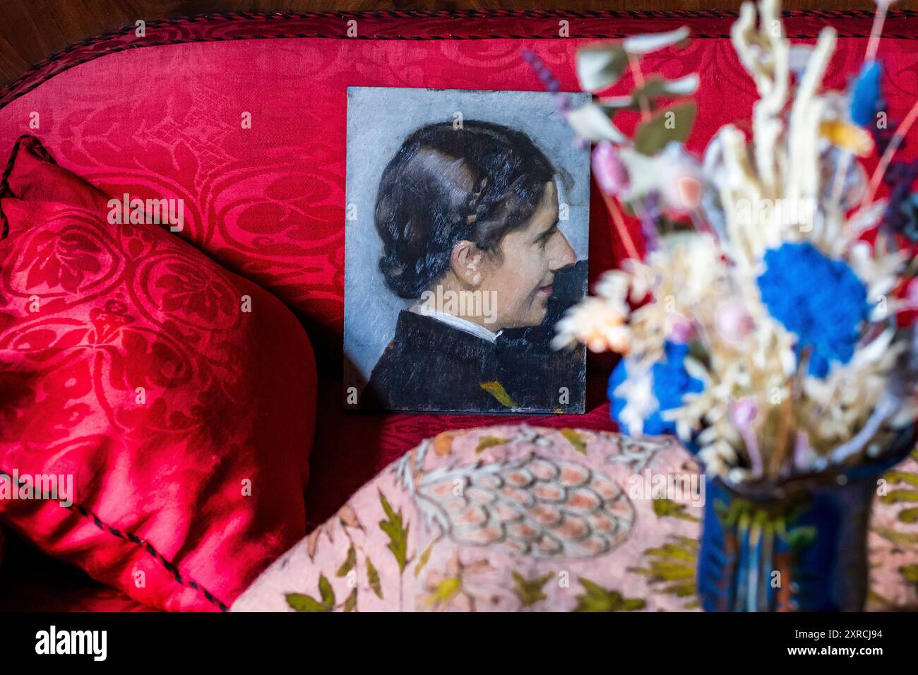 Intérieur de Anchers Hus, la maison des peintres danois Michael et Anna Ancher, à Skagen, Danemark Banque D'Images