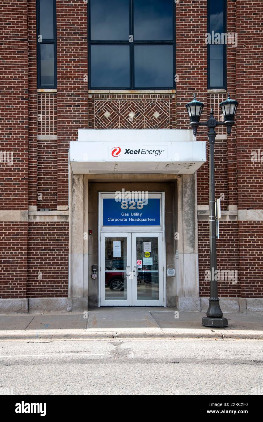 Paul, Minnesota. Xcel Energy. Sièges sociaux des entreprises de services publics de gaz Banque D'Images