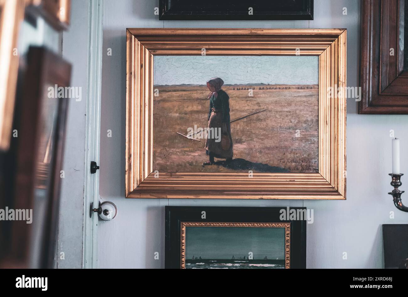 Intérieur de Anchers Hus, maison des peintres Michael et Anna Ancher, à Skagen, Danemark Banque D'Images