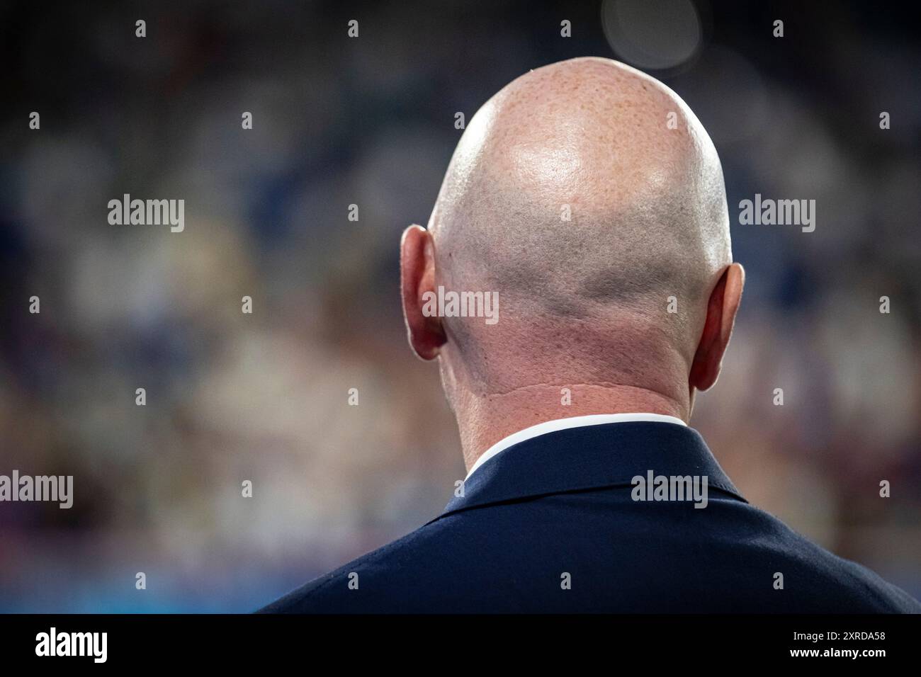 Paris, France. 09 août 2024. Jeux Olympiques, dernier match de football masculin entre les équipes nationales espagnole et française au stade du Parc des Princes. Gianni Infantino. © ABEL F. ROS/Alamy Live News Banque D'Images