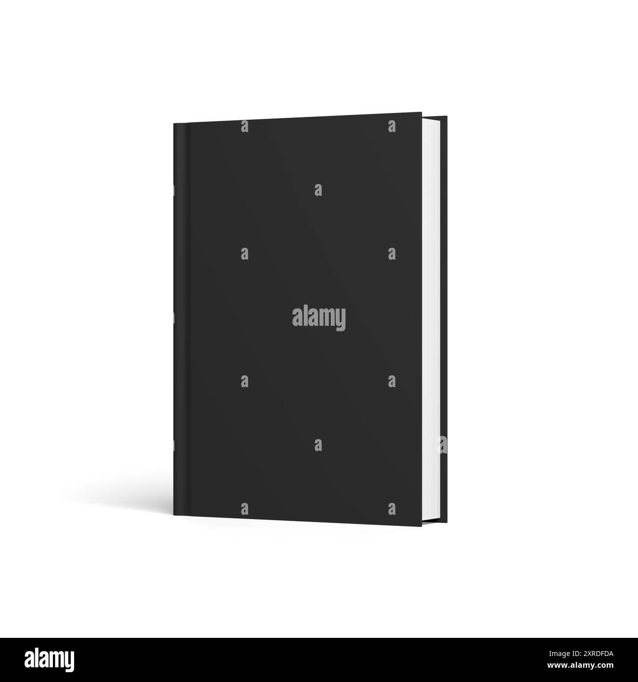 Livre noir isolé sur fond blanc. illustration 3d. Banque D'Images