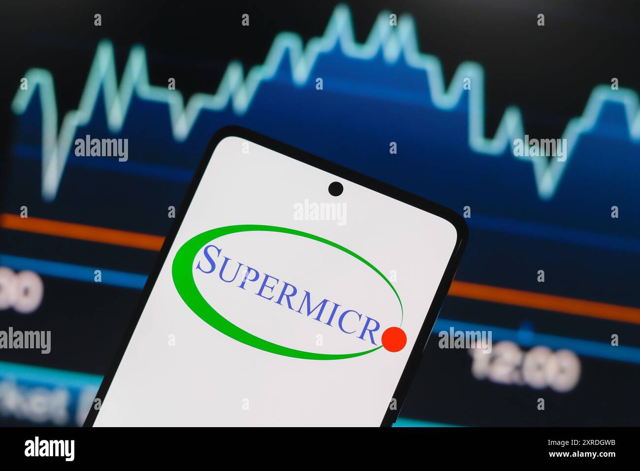 Paraguay. 09 août 2024. Dans cette illustration photo, le logo Supermicro est affiché sur l'écran d'un smartphone. Crédit : SOPA images Limited/Alamy Live News Banque D'Images