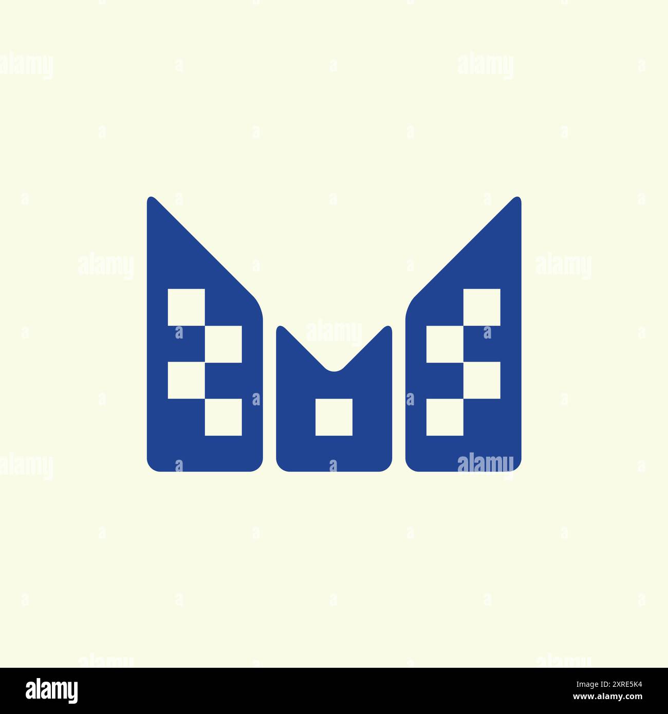 Logo professionnel Blue M Dot Illustration de Vecteur