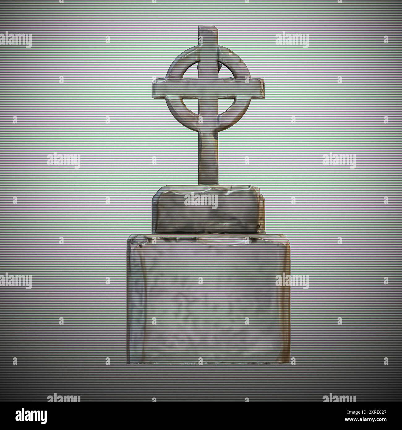 pierre tombale isolée sur fond blanc illustration 3d. Banque D'Images