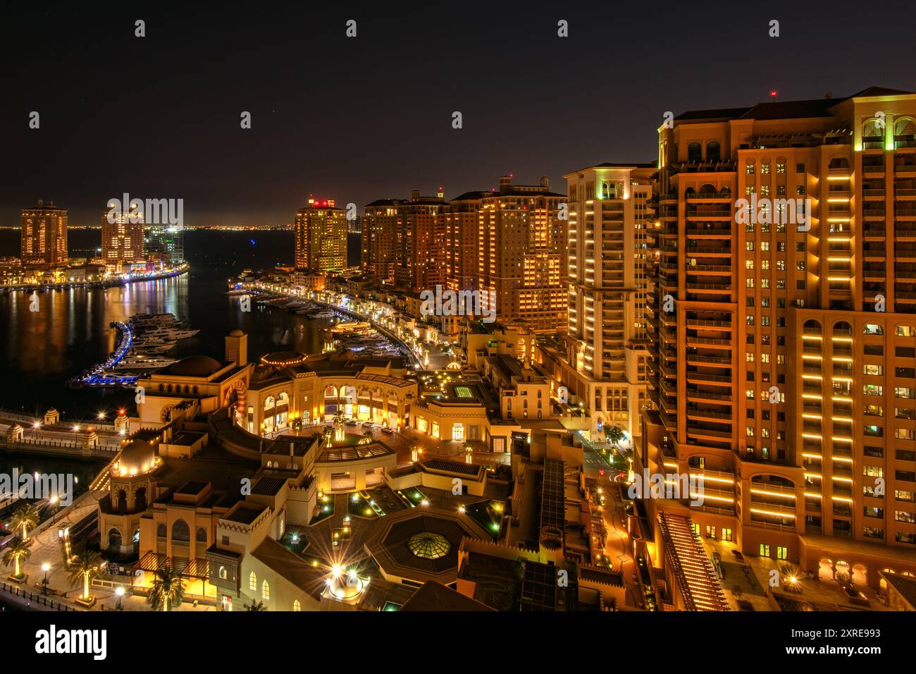 Vue aérienne de Peral Qatar Porto Arabia Banque D'Images