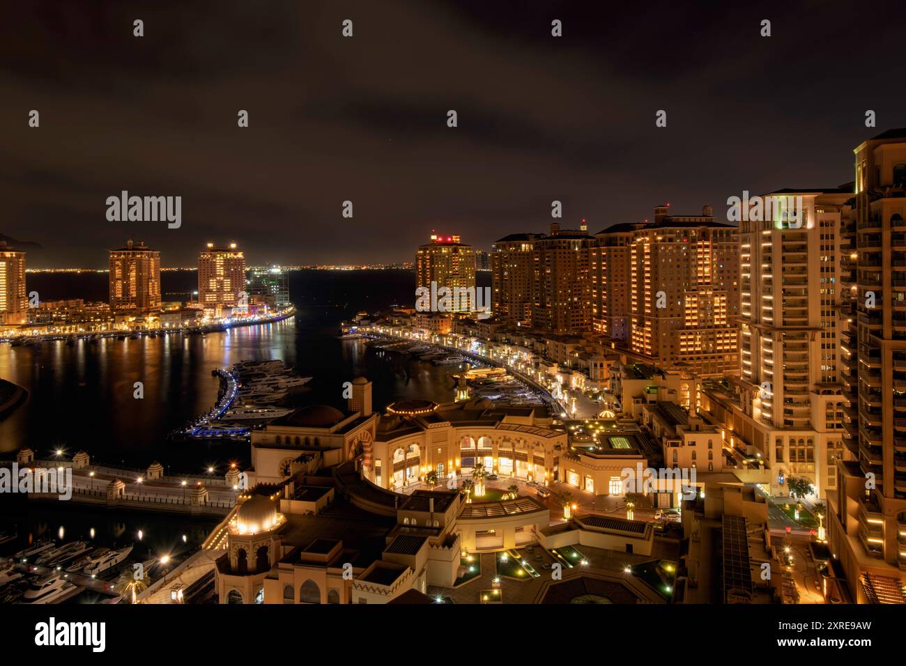 Vue aérienne de Peral Qatar Porto Arabia Banque D'Images