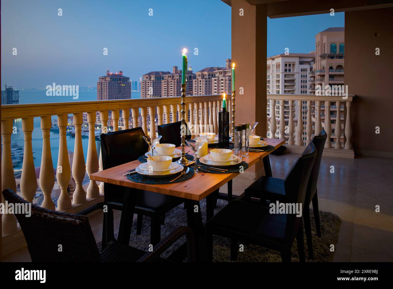 Vue aérienne de Peral Qatar Porto Arabia Banque D'Images