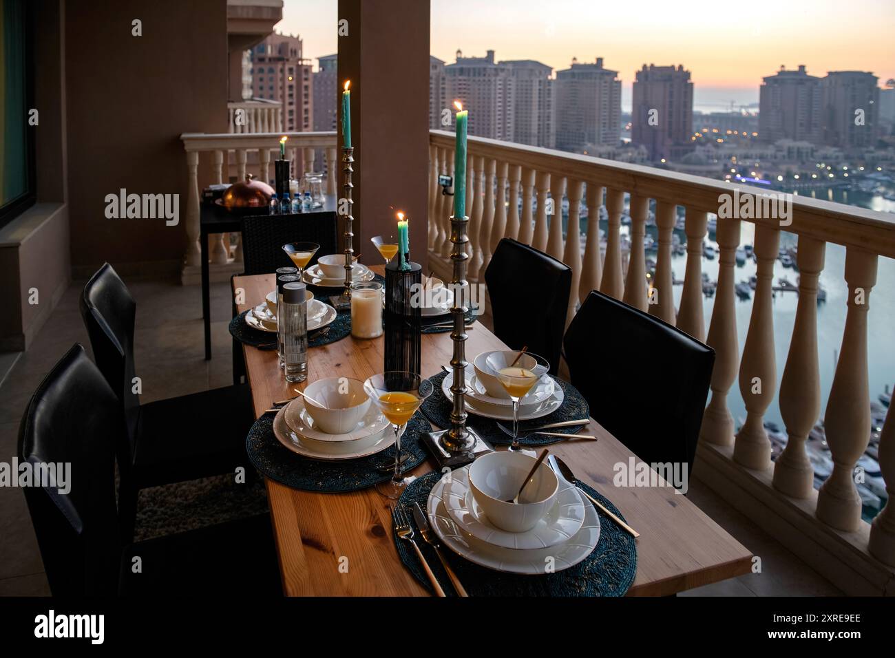 Vue aérienne de Peral Qatar Porto Arabia Banque D'Images