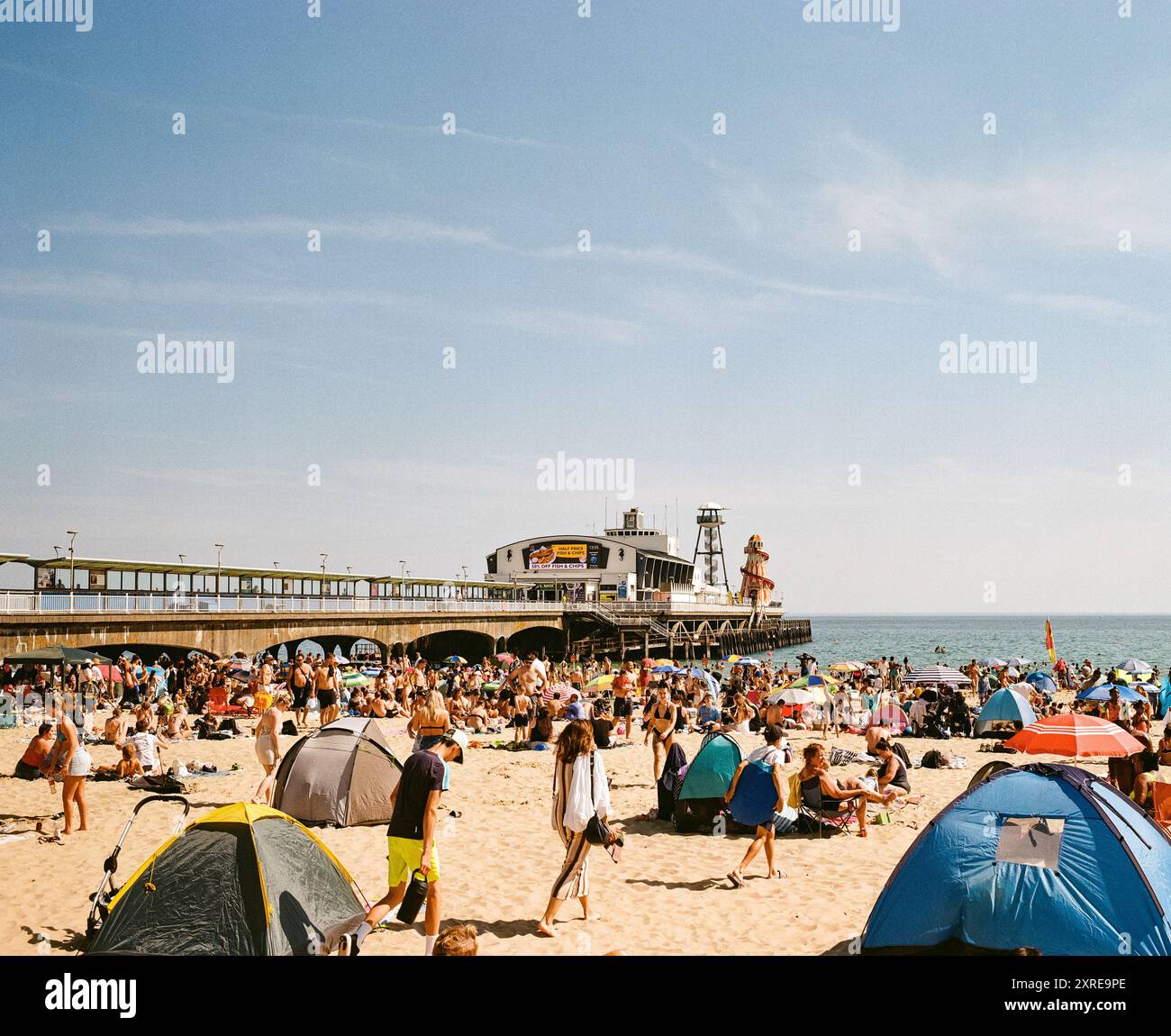 Plage de Bournemouth, Dorset, Angleterre, Royaume-Uni Banque D'Images